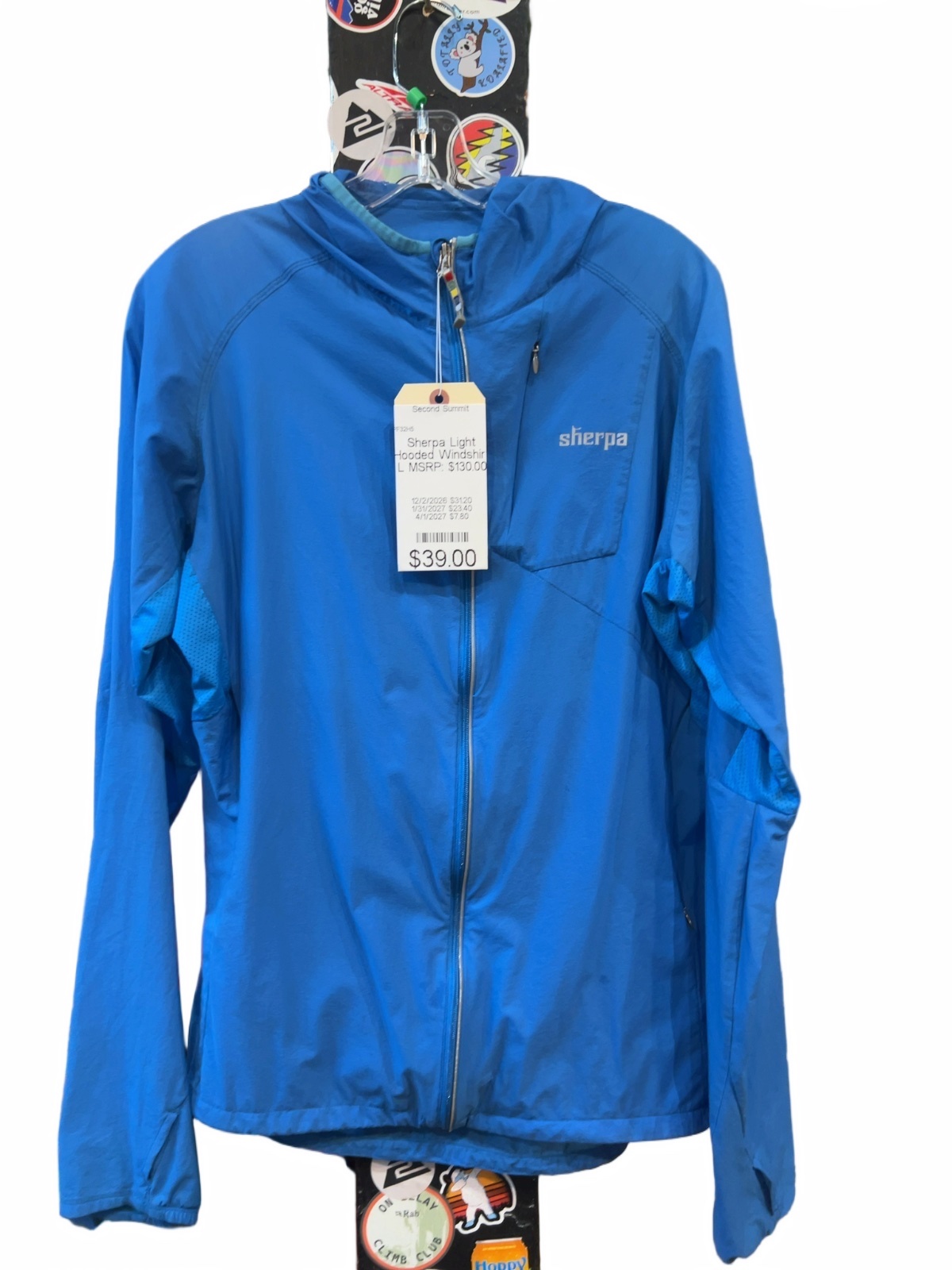 Sherpa Adventure Gear Light Hooded Windshirt Jacket Good XL