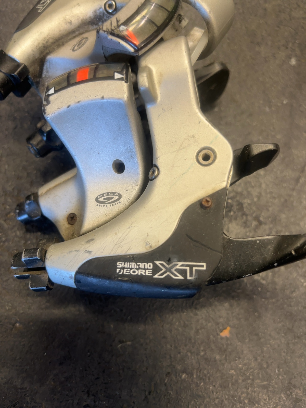 Shimano Deore XT Mega 9 Shifter Brake Lever Combo Set 3x9 Speed Good