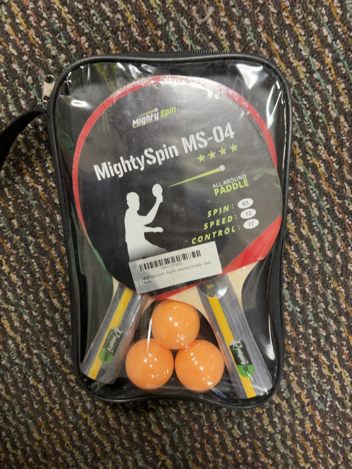 MightySpin MS-04 Table Tennis Ping Pong Paddle Set Good