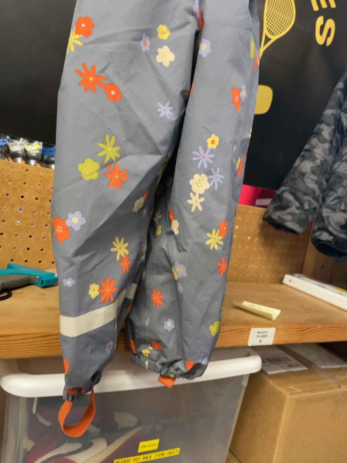 Tchibo Size 98/104 Kids Floral Rain Pants Bib Overalls
