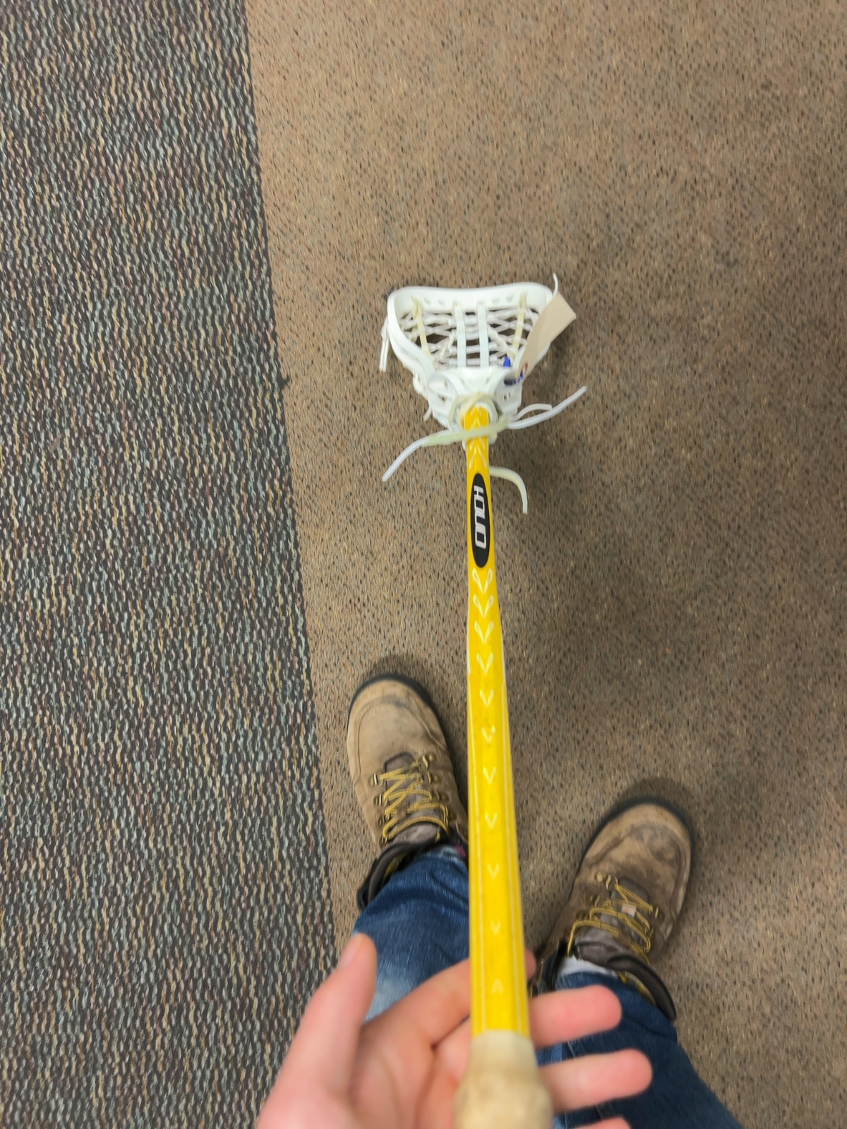Brine Dynasty Head Full Composite Lacrosse Stick Yellow / White 35"