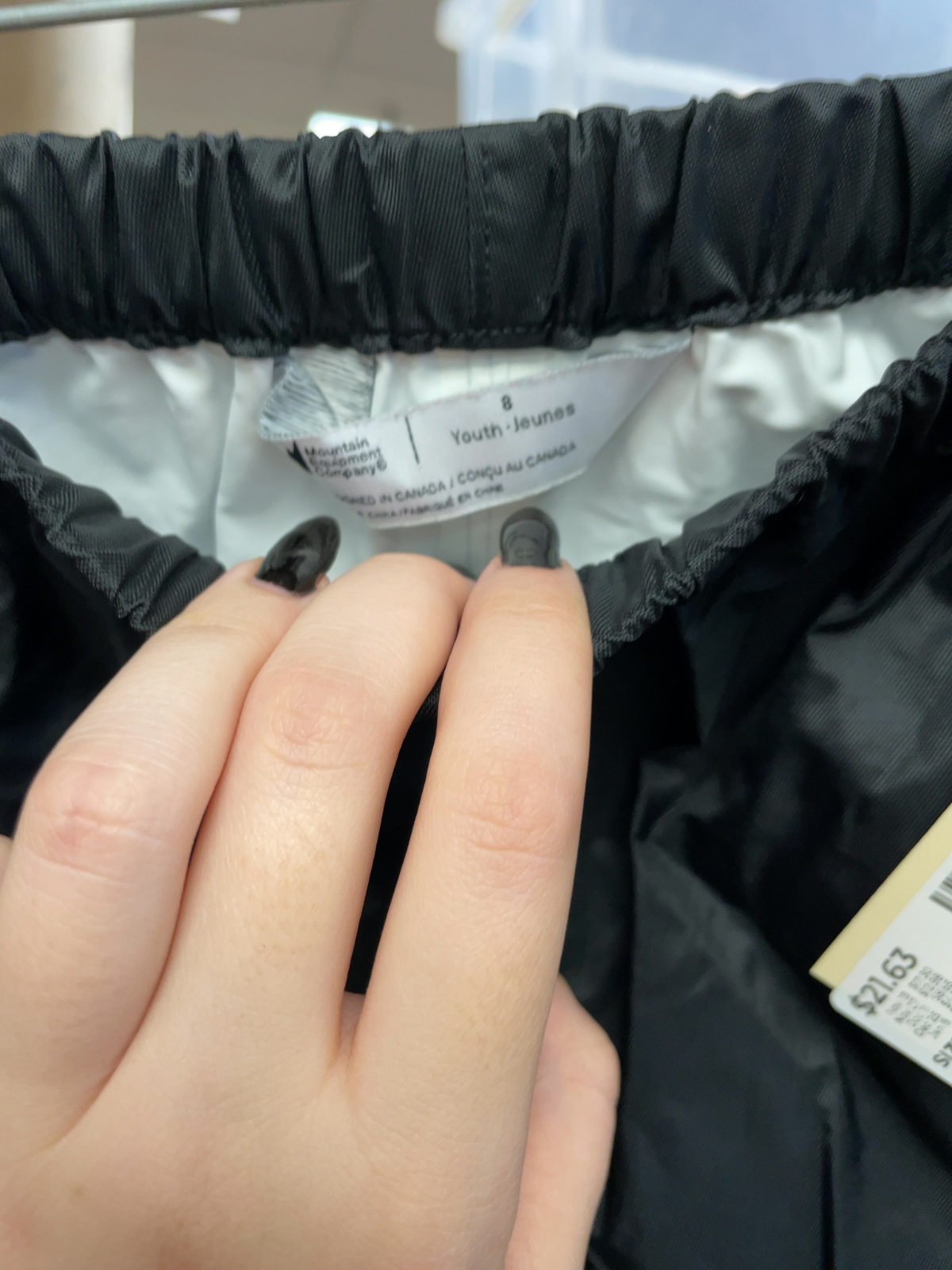 MEC Youth 8 Rain Pants Black
