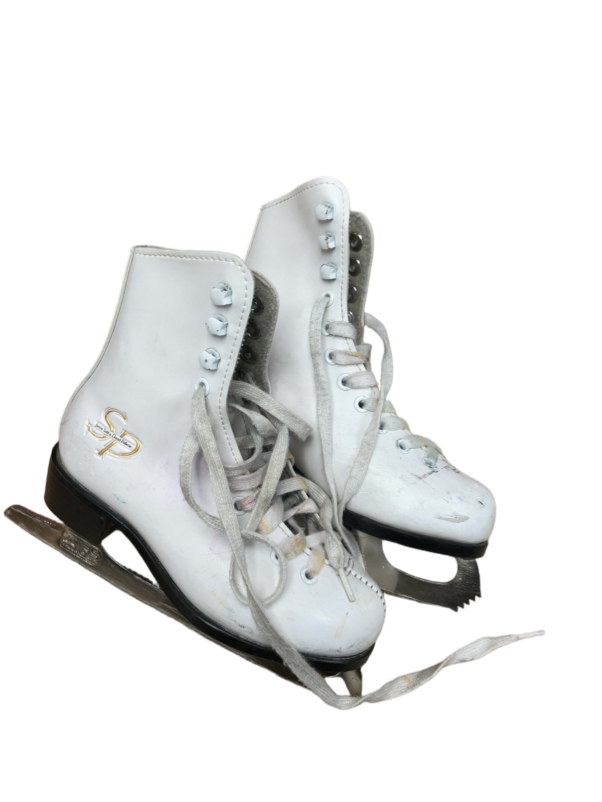SP Jamie Sale & David Pelletier Size 11 Figure Skates White - image 1