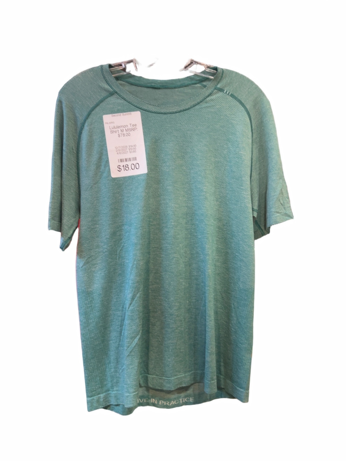 Lululemon Metal Vent Tech Short Sleeve T-Shirt Heathered Teal Good M