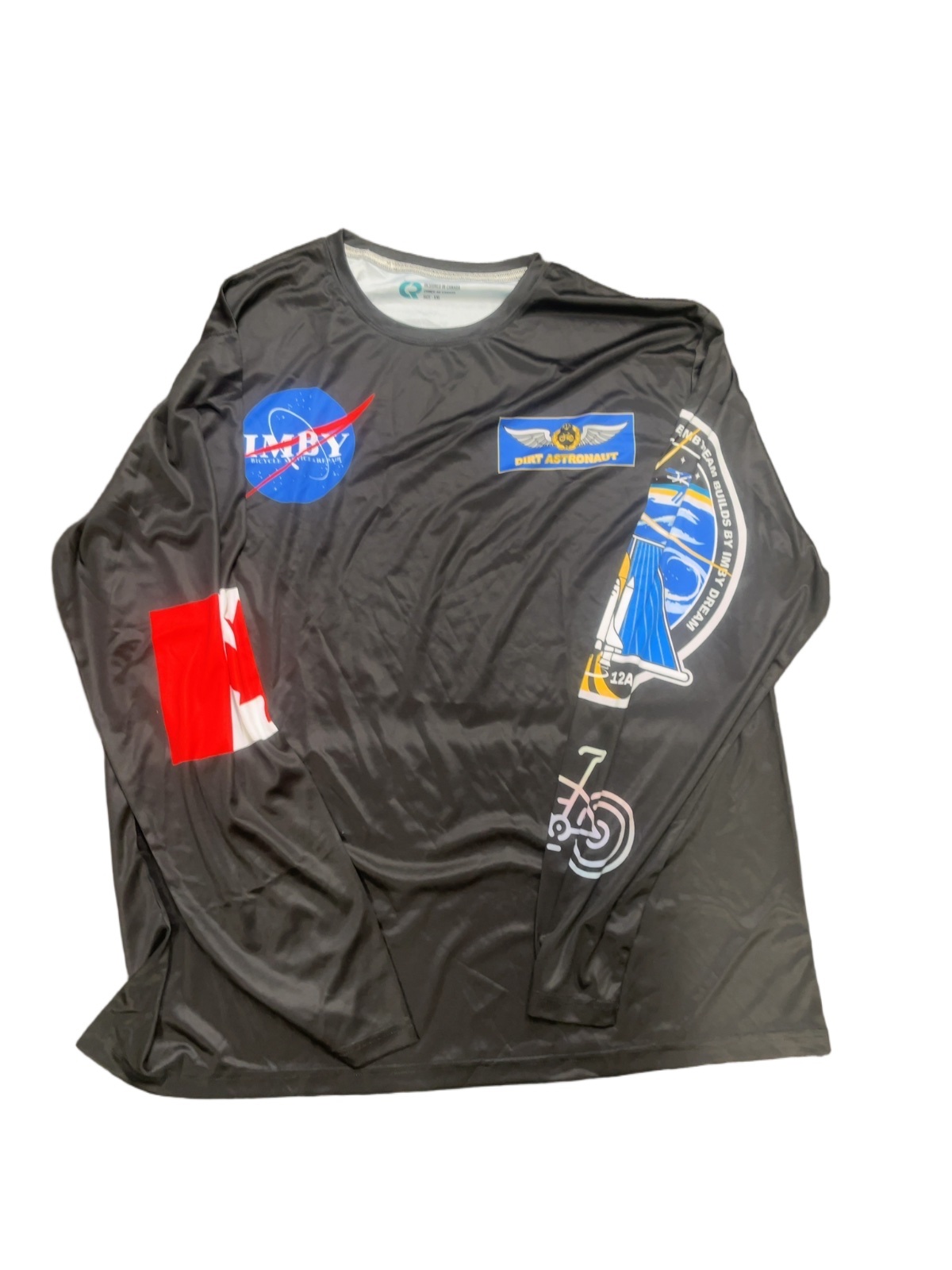 IMBY Dirt Astronaut Long Sleeve Mountain Bike Jersey Black