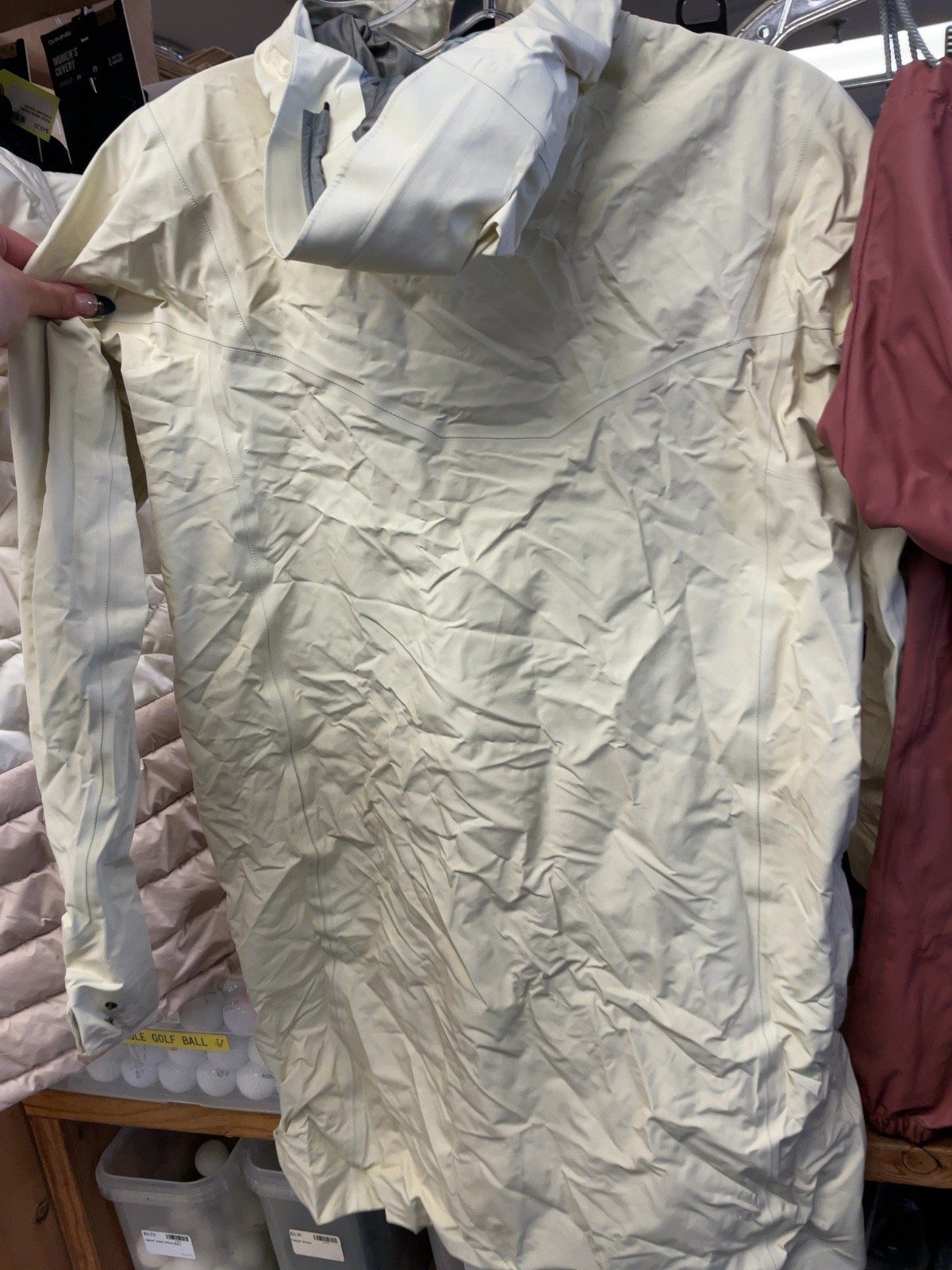 Arc'teryx Rain Jacket Size S Off-White
