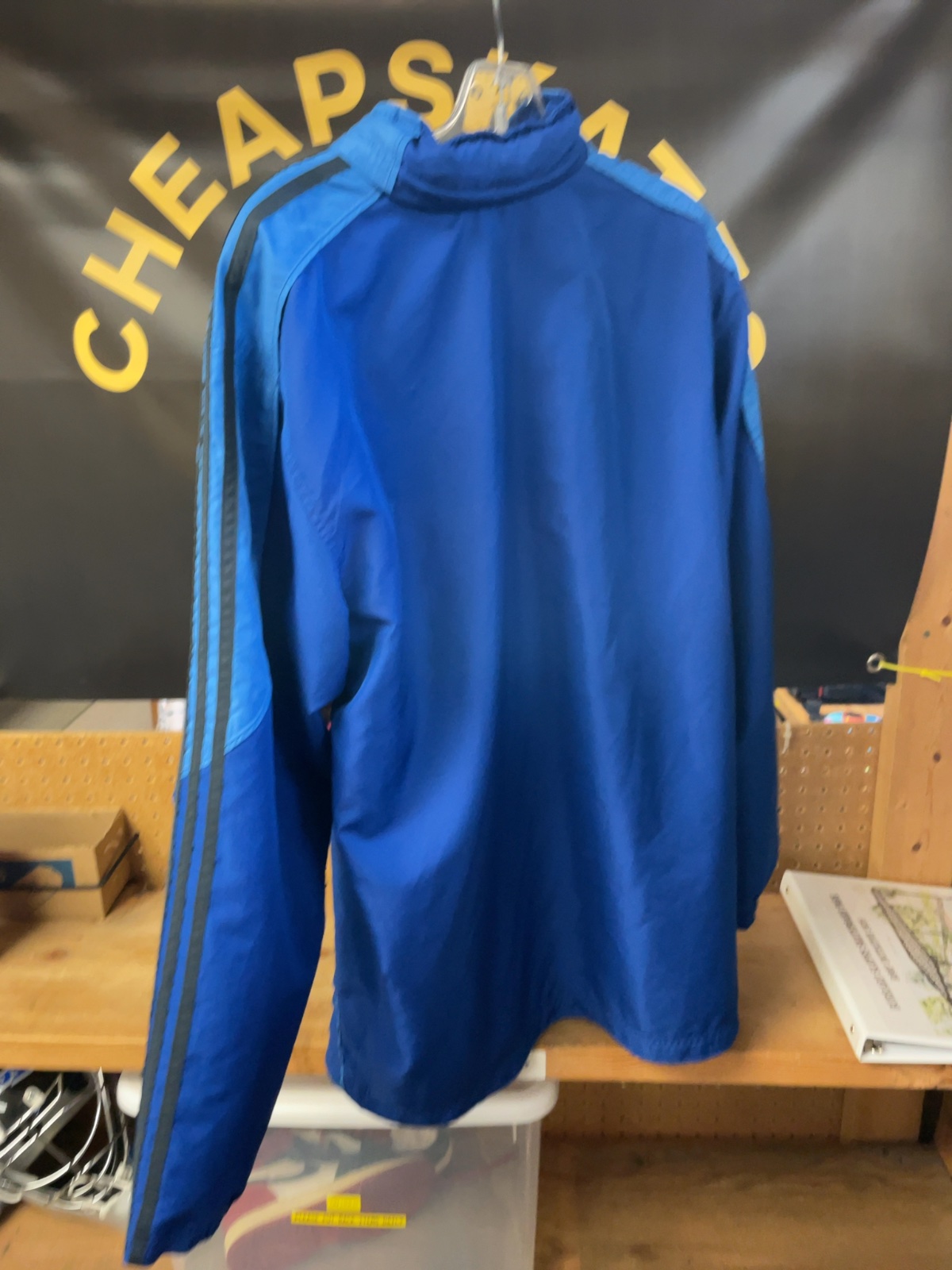 adidas Full Zip Windbreaker Jacket Size M Blue
