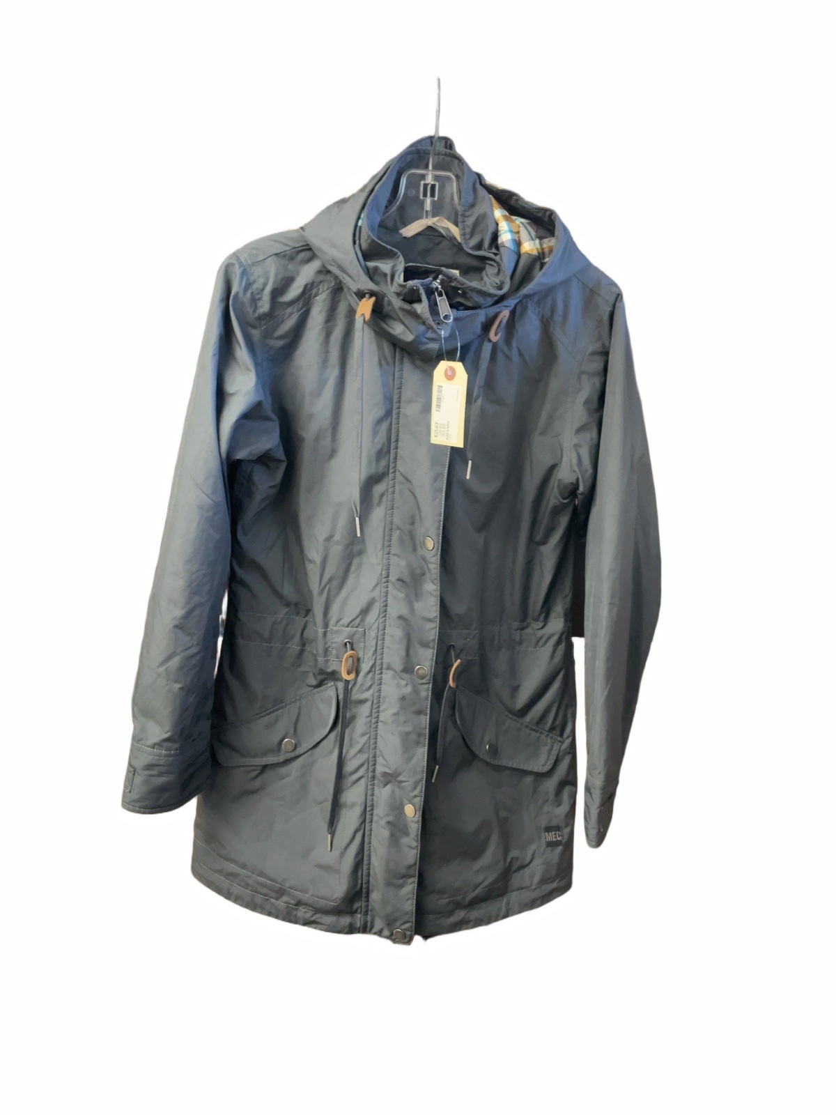 Mountain Equipment Co-op Women's Size S Hooded Rain Parka Jacket Grey - image 1
