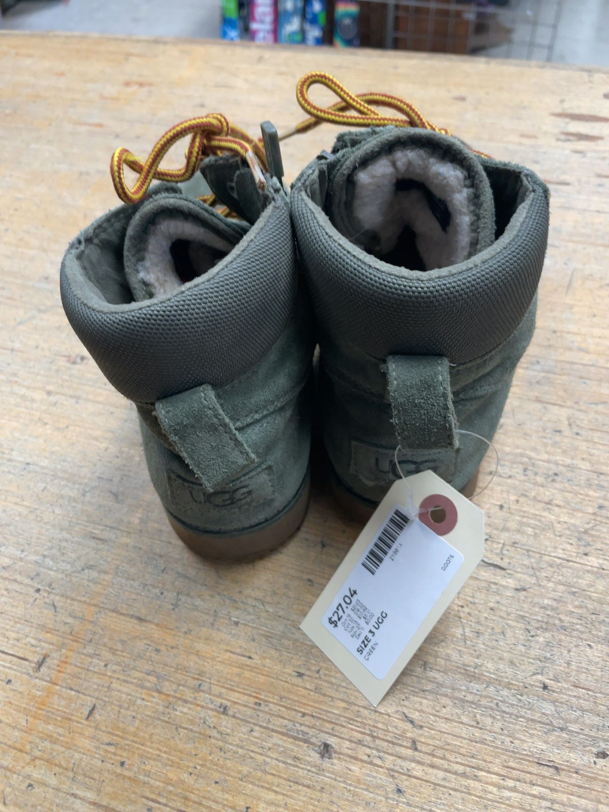 UGG Green Suede Winter Boots Size 3