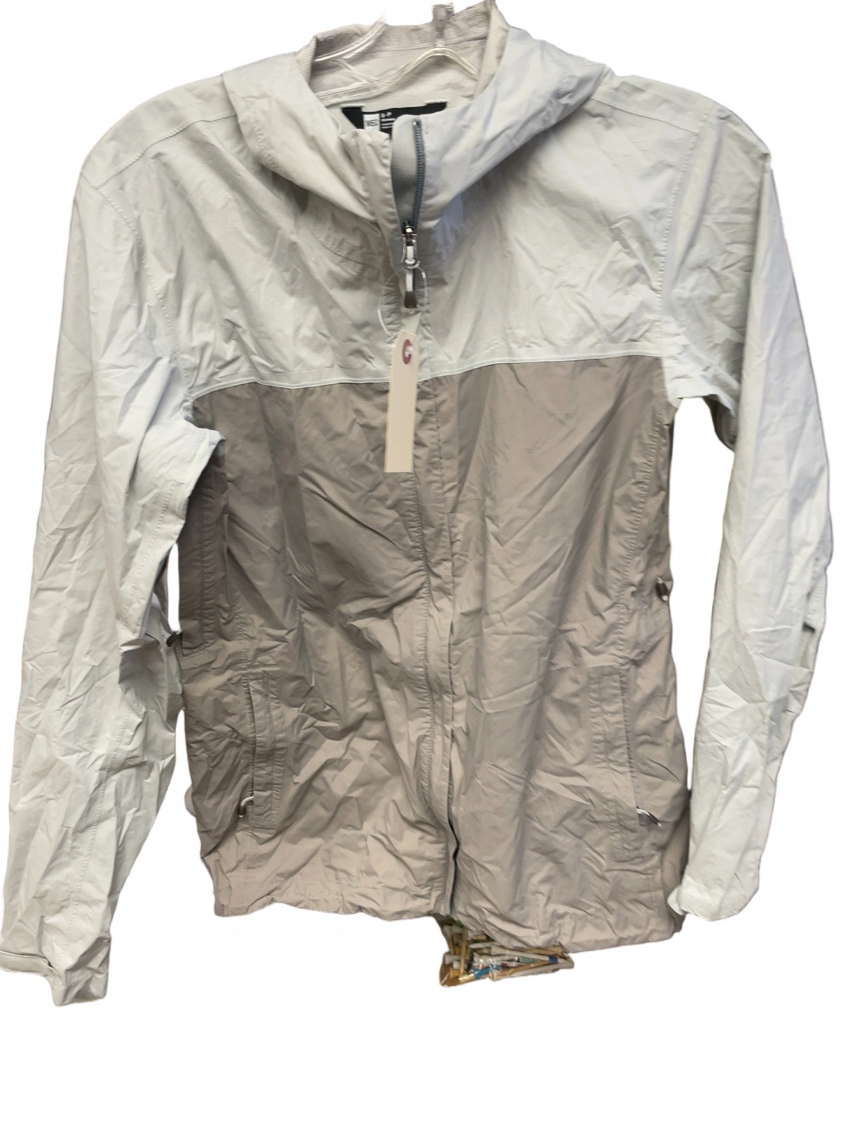 MEC Hooded Rain Jacket Women's Size S Grey - image 1