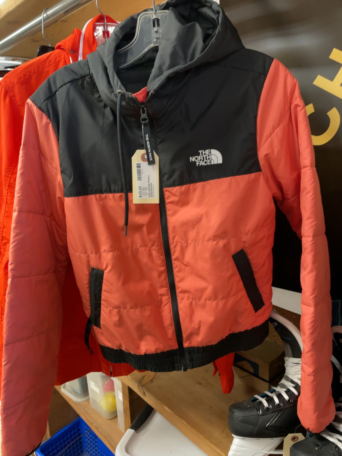 The North Face Hooded Puffer Bomber Jacket Size S