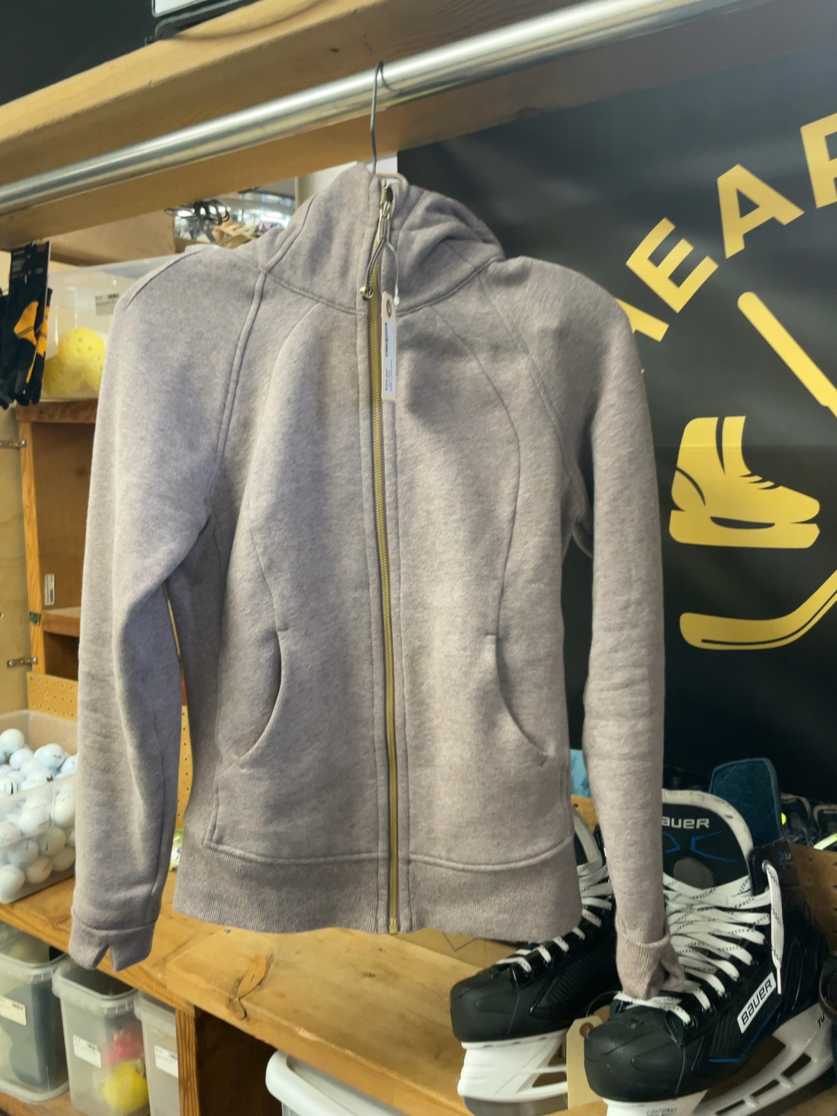 lululemon Scuba Full Zip Hoodie Size 4 Heathered Lavender Dusky Heather - image 1