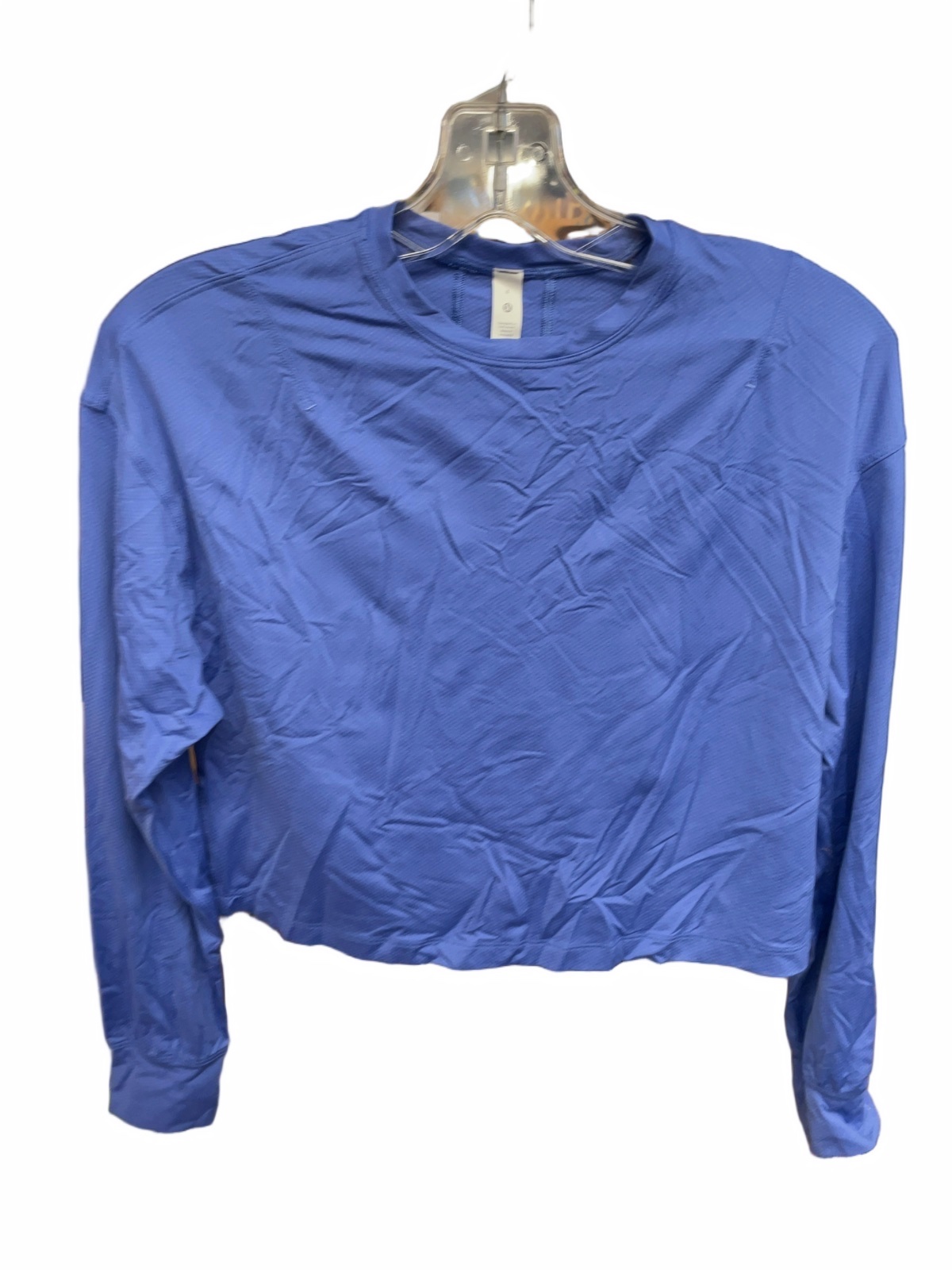 lululemon Size 4 Cropped Long Sleeve Shirt Blue