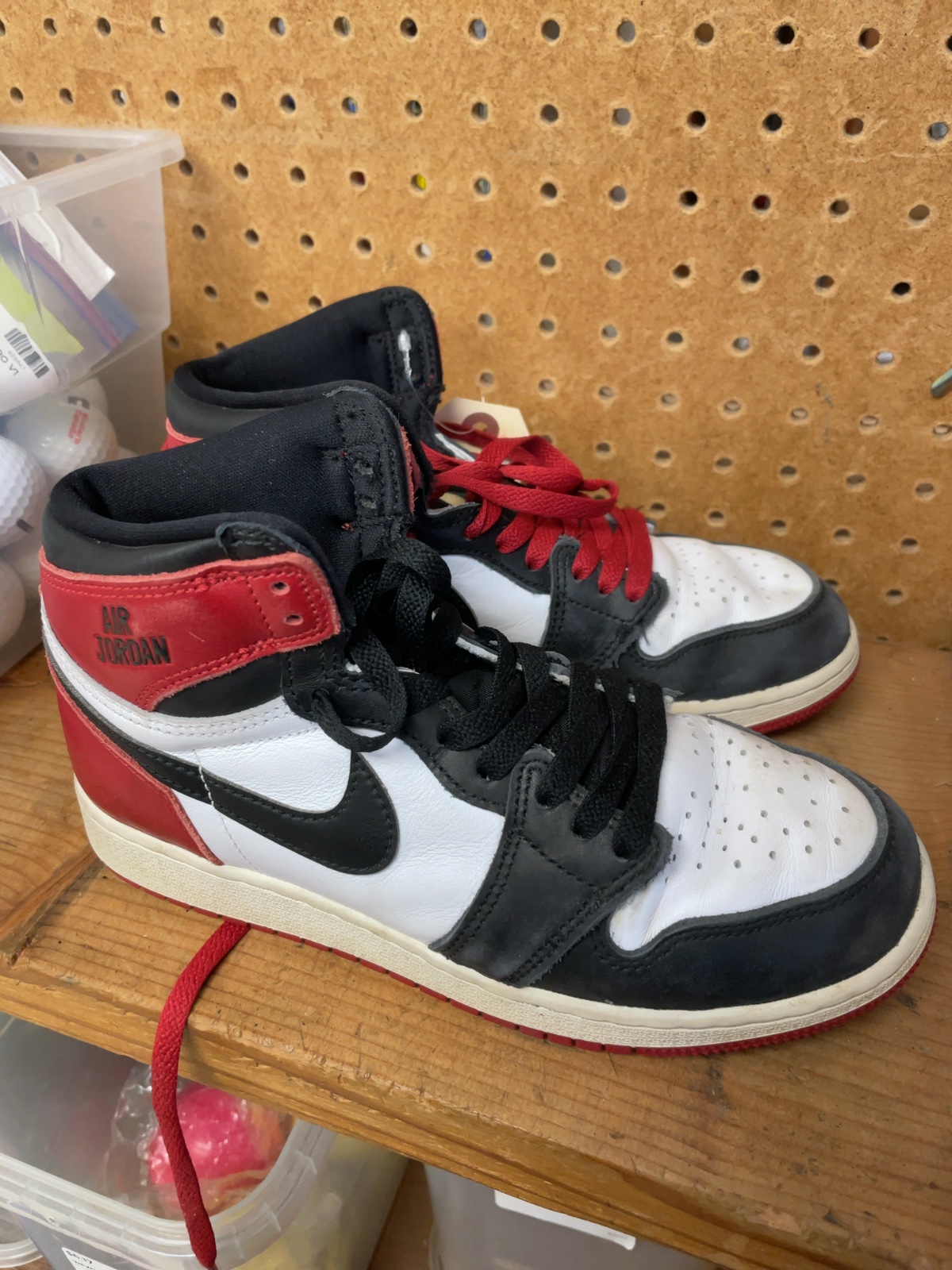 Nike Air Jordan 1 Retro High Size 4.5 Black Toe