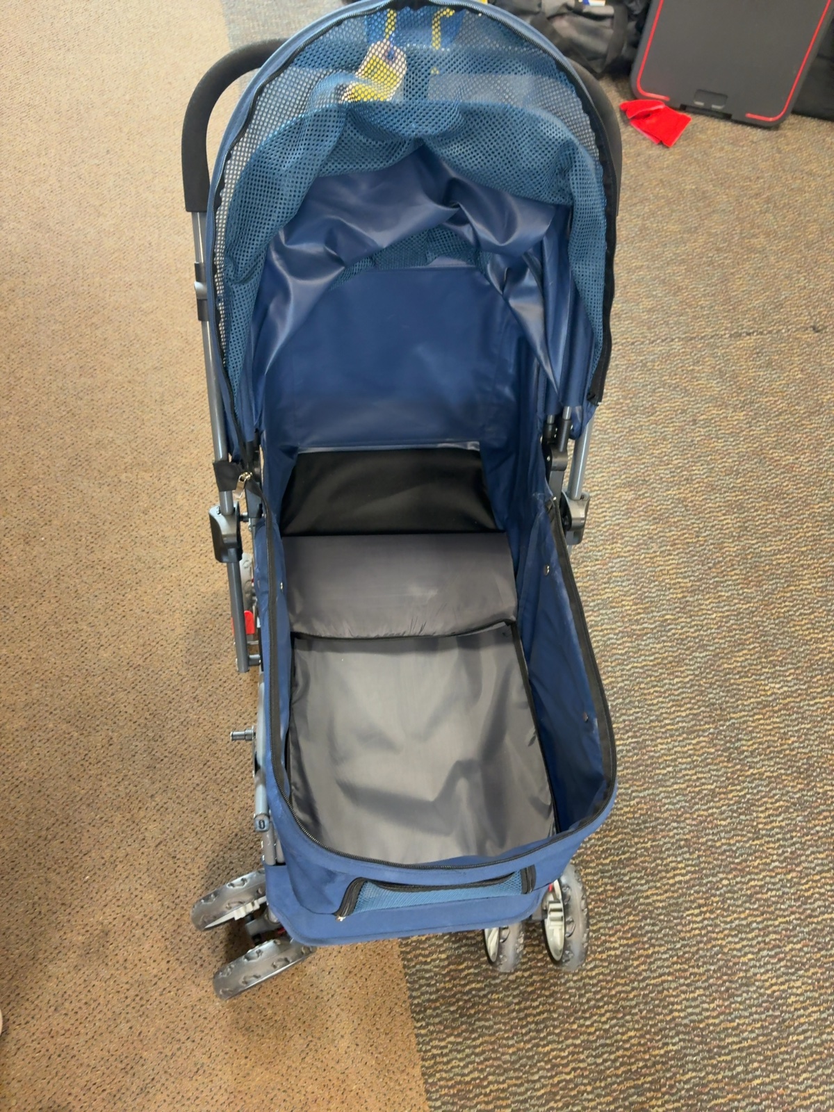 DodoPet Folding Pet Stroller Navy Good