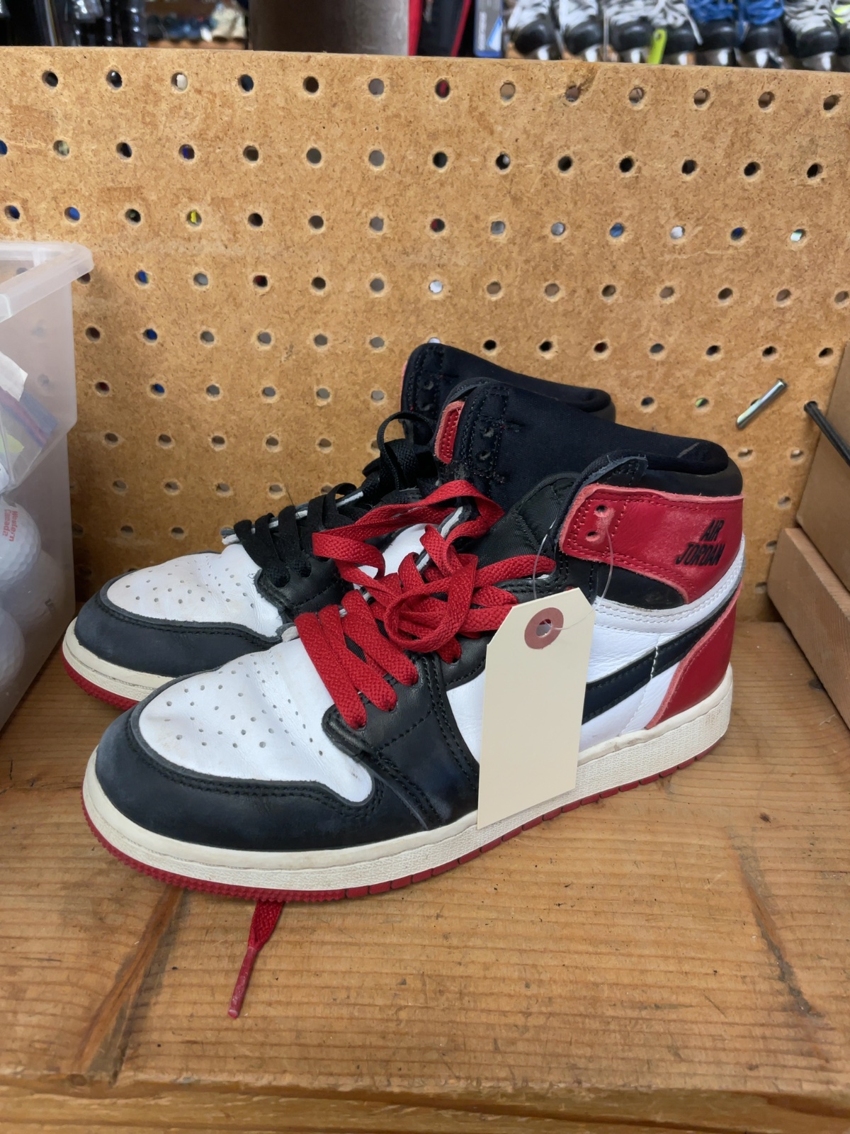 Nike Air Jordan 1 Retro High Size 4.5 Black Toe
