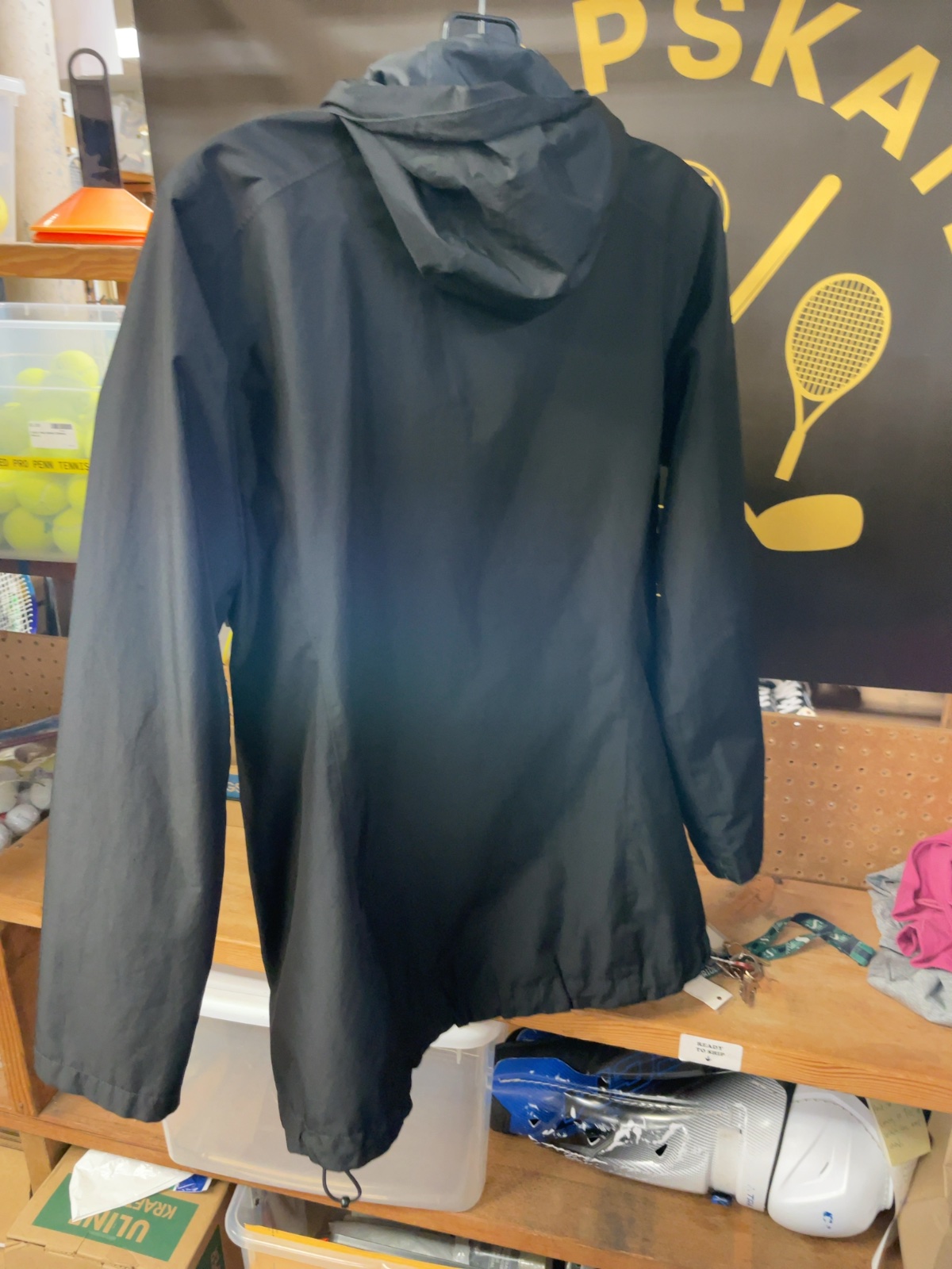 Helly Hansen Hooded Rain Jacket Size M Black