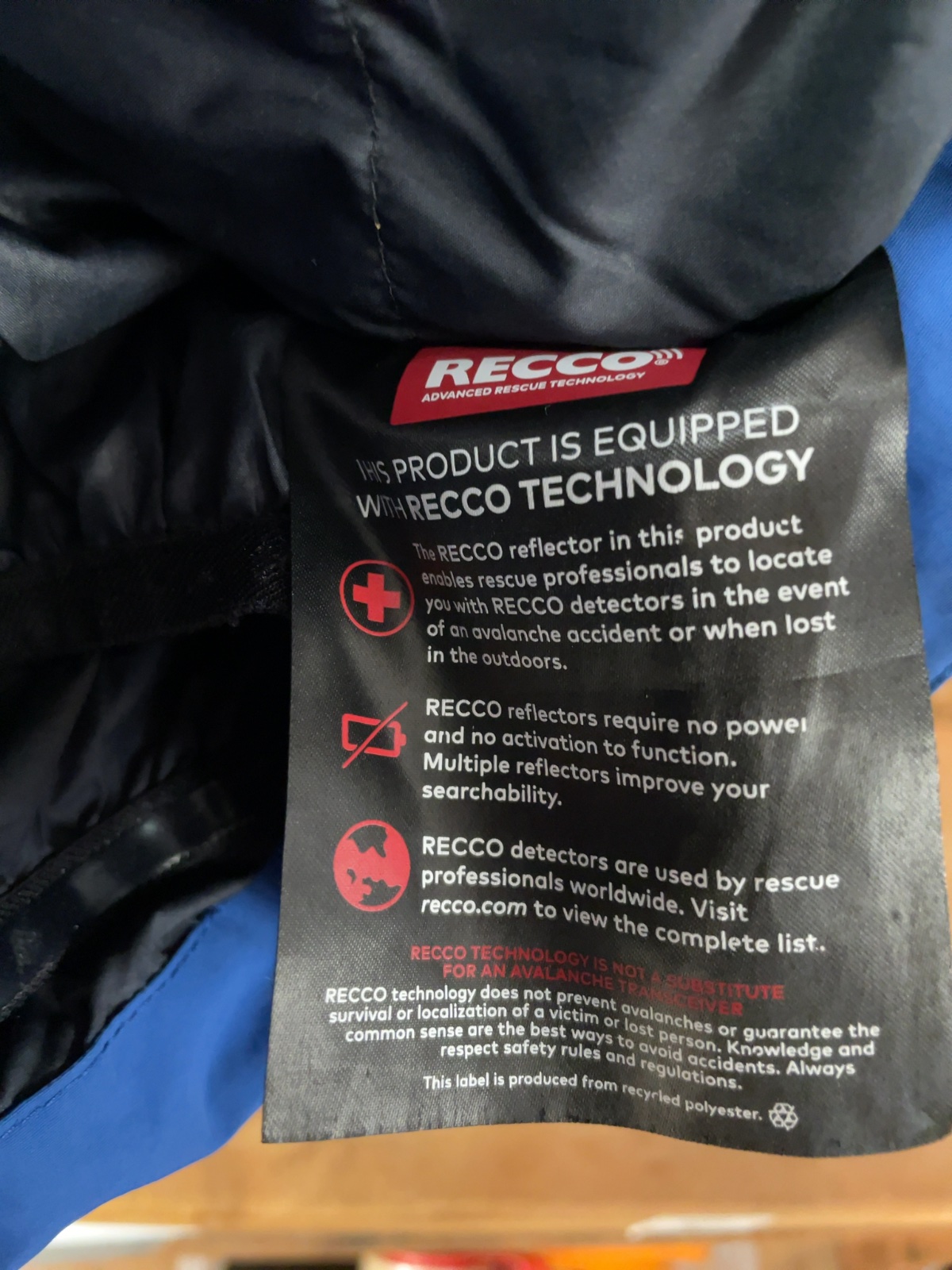 Mountain Equipment Company Size 8 Youth Recco Rain Jacket Blue