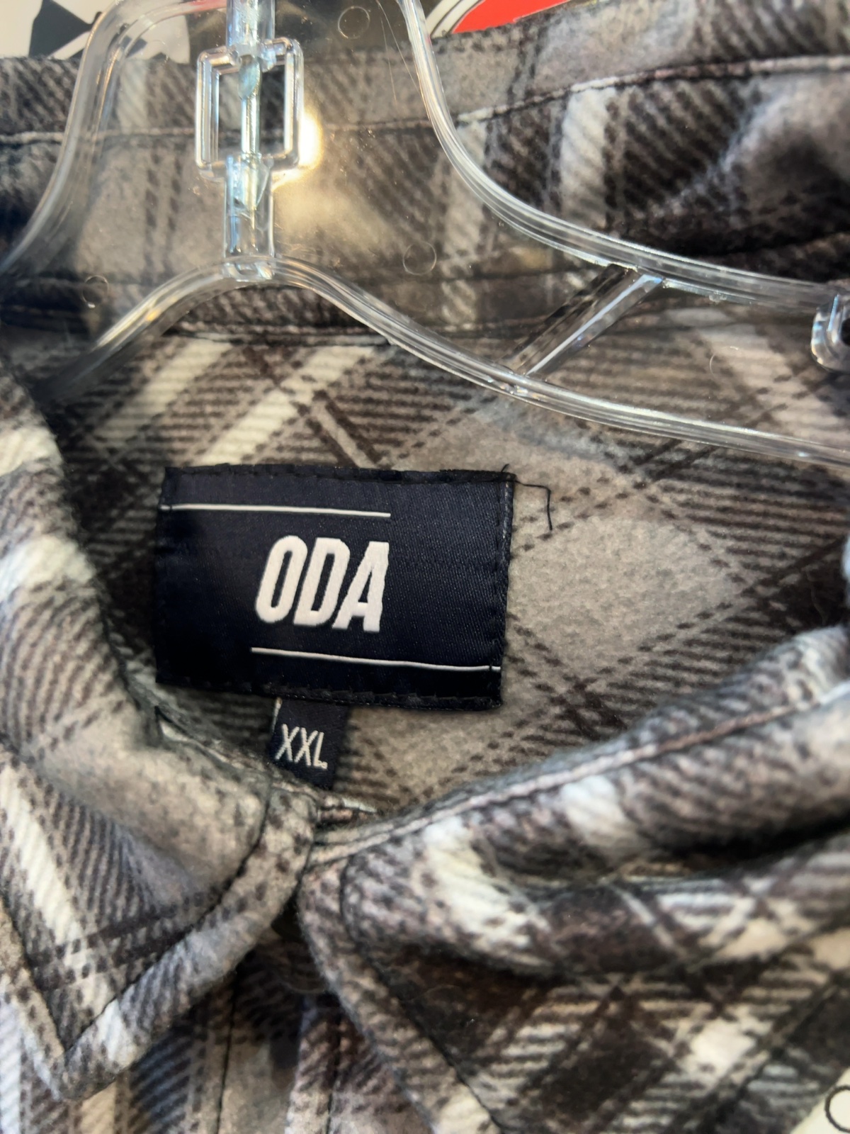 ODA One Day Away Plaid Flannel Long Sleeve Shirt - Good - XXL