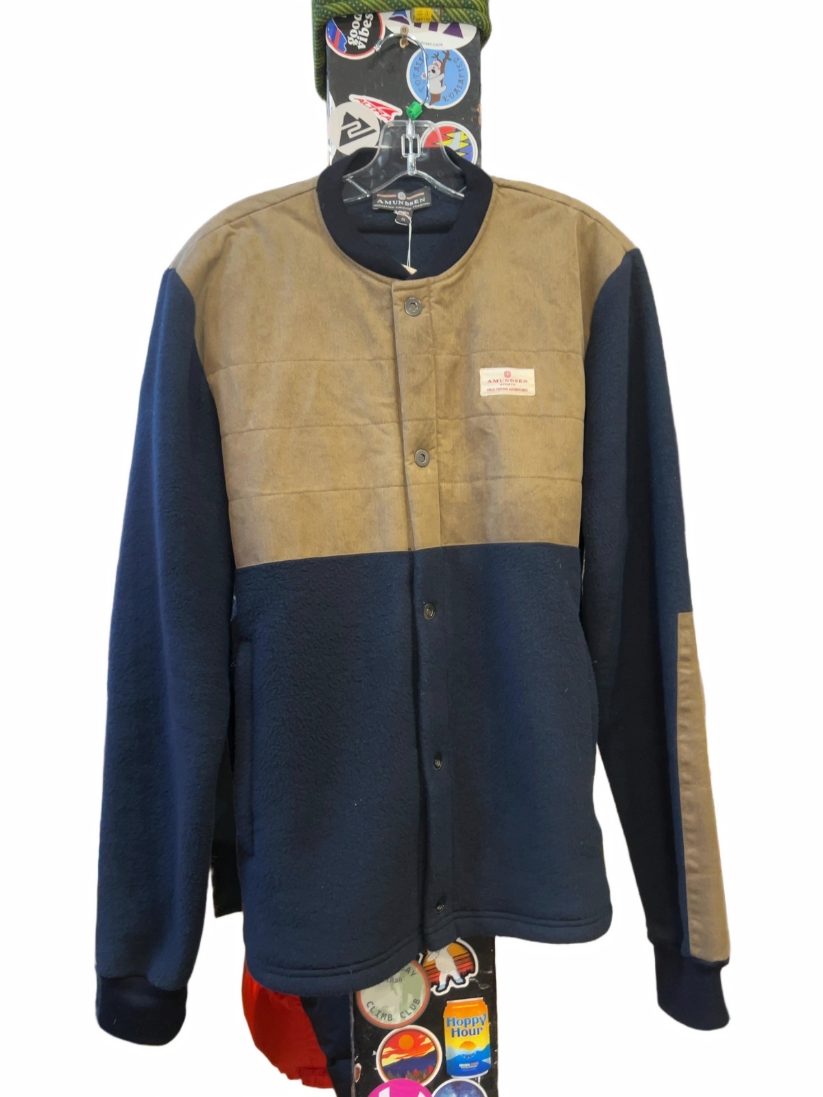 Amundsen Sports Heroes Wool Fleece Jacket Navy/Khaki XL