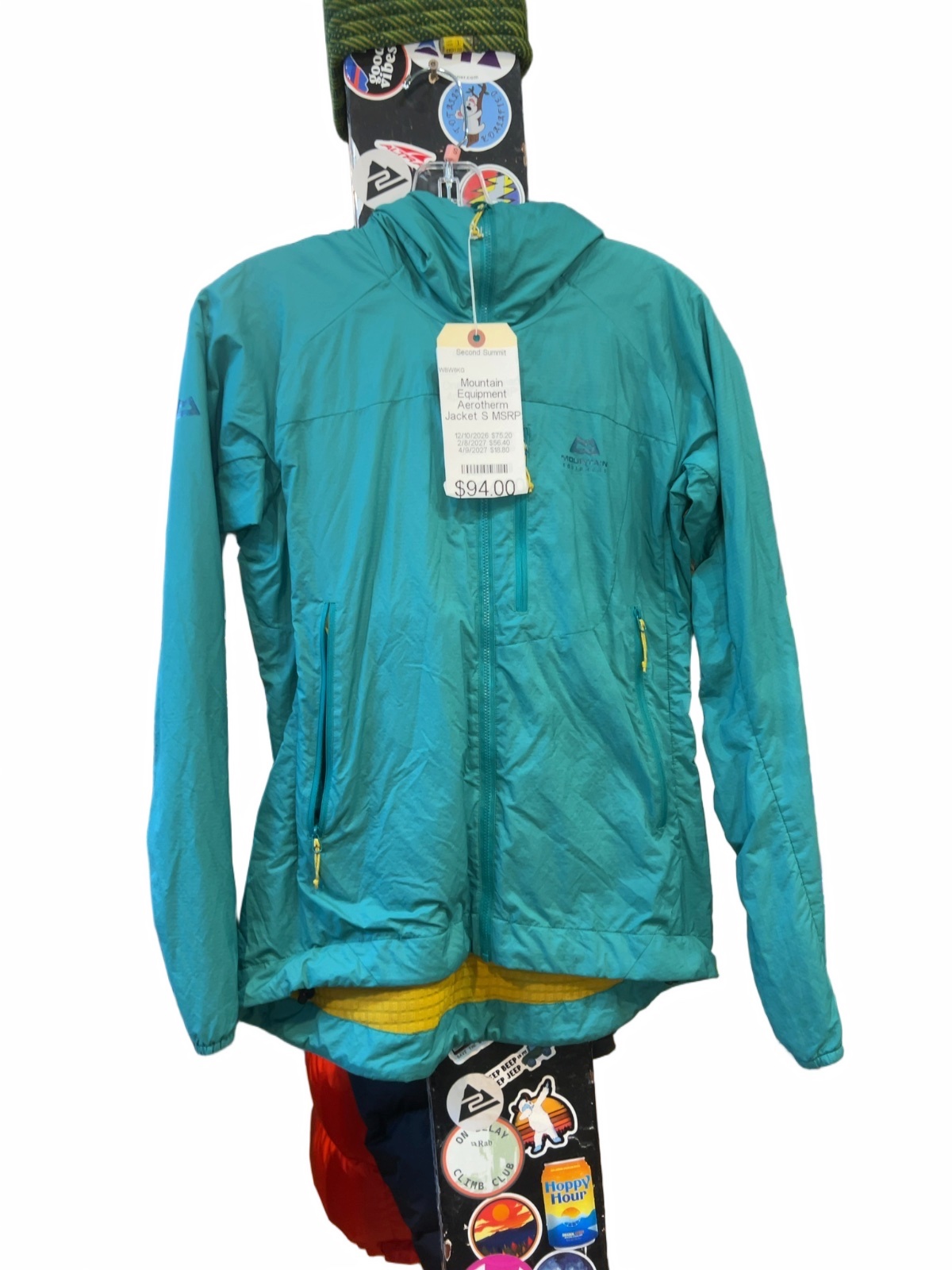 Mountain Equipment Aerotherm Hooded Jacket Teal Good S