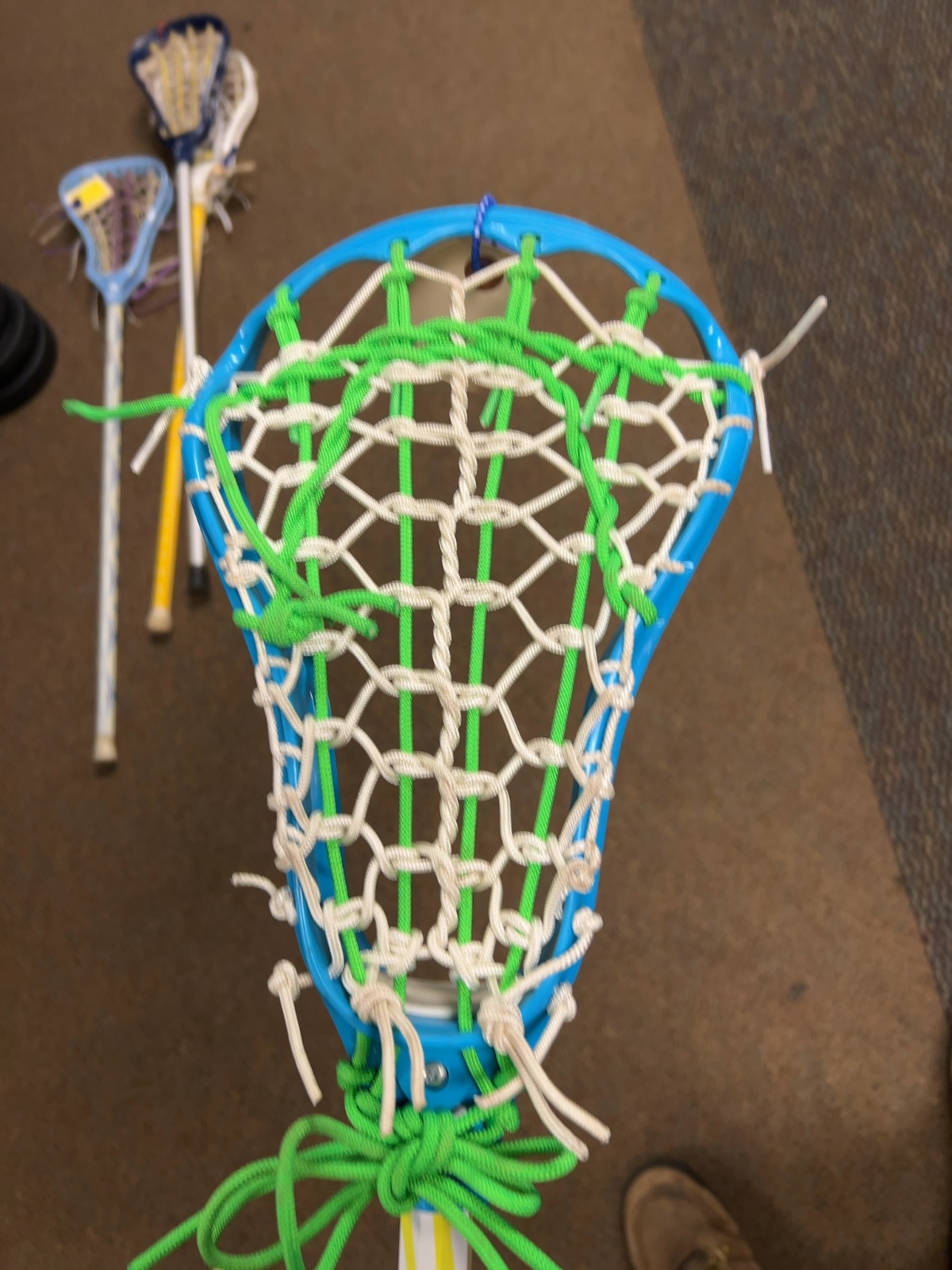 STX 6000 Women's Complete Lacrosse Stick Teal/Green 31.5 in Good