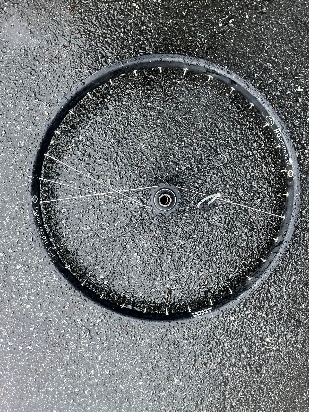 WTB LaserDisc DH 26" Front Wheel 20x110 TA 6-Bolt Black Good