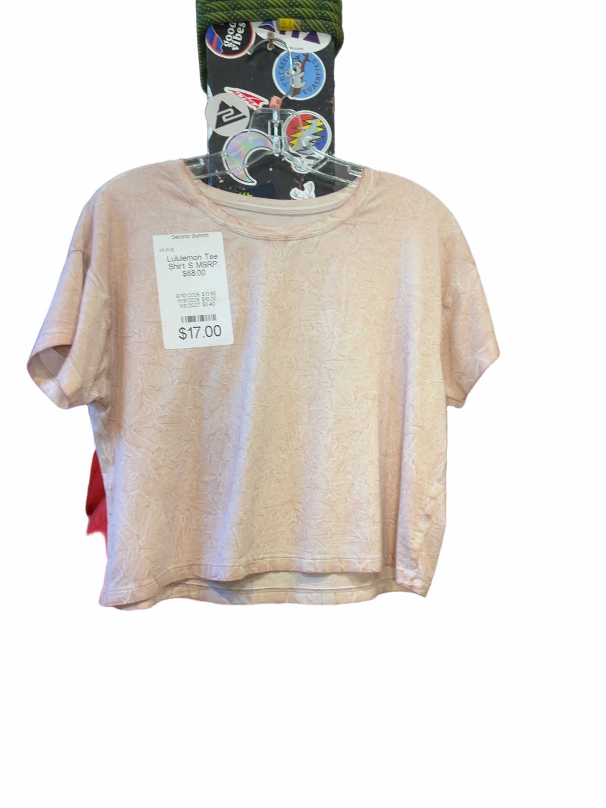 Lululemon Short Sleeve Graphic Tee Light Pink Good S