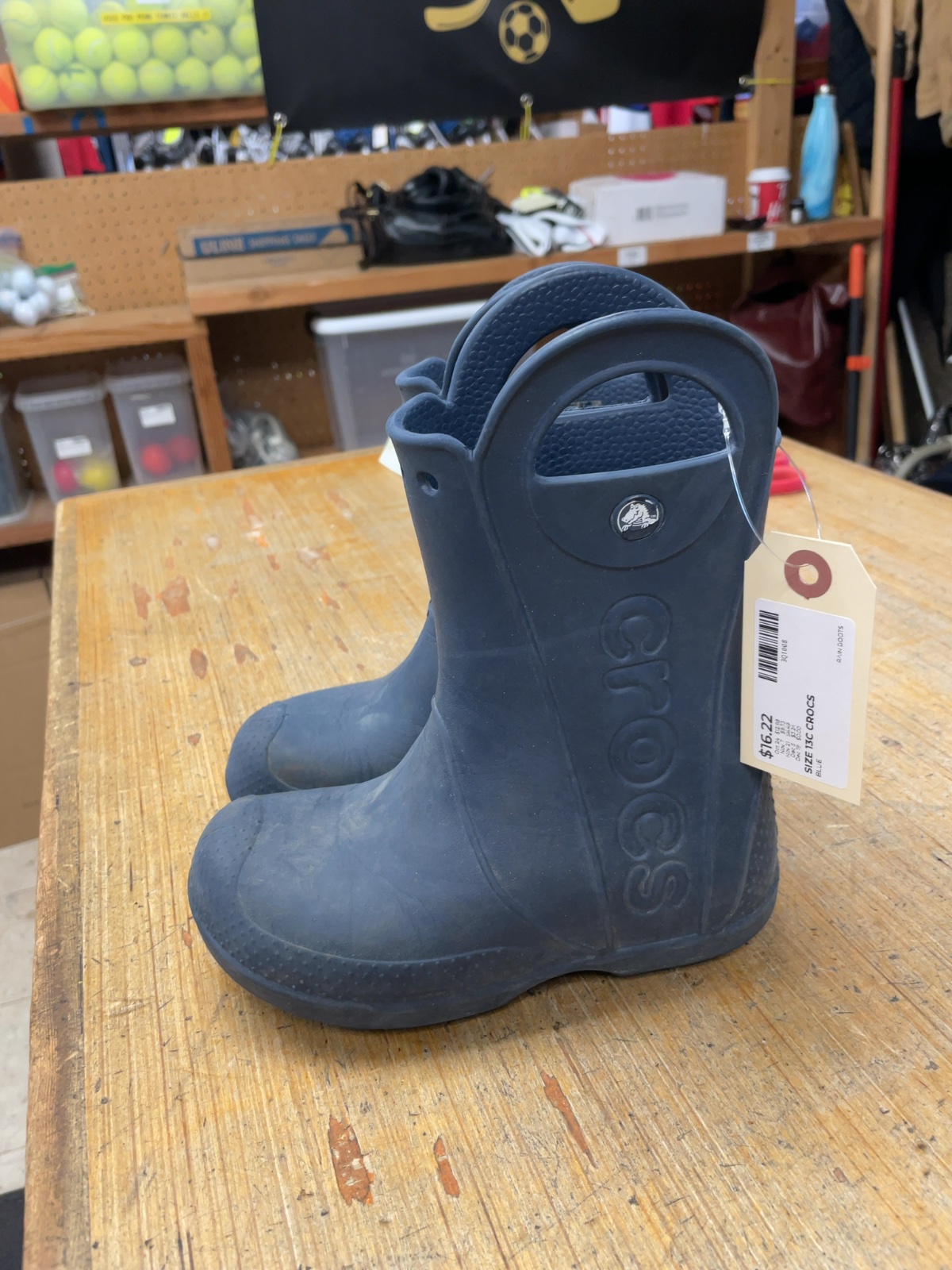 Crocs Handle It Rain Boots Size 13C Blue