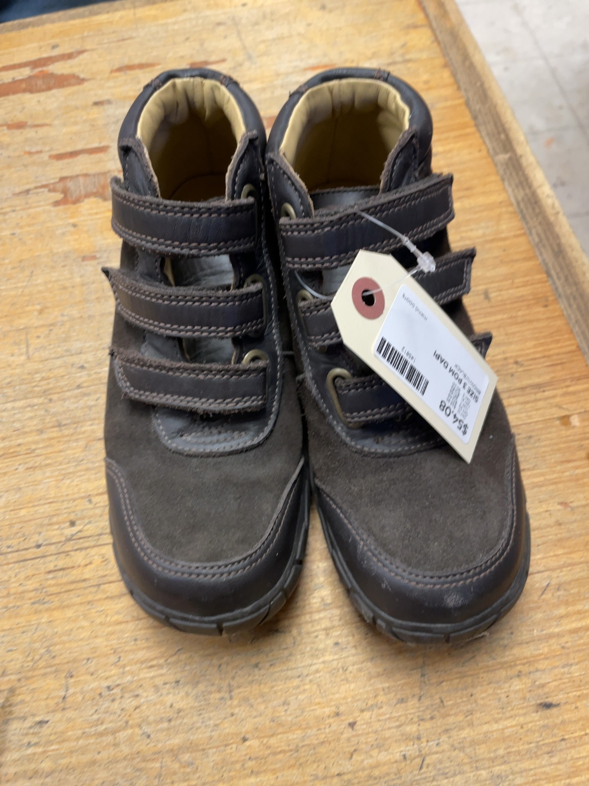 Pom d'Api Hiking Boots Size 3 Brown/Black