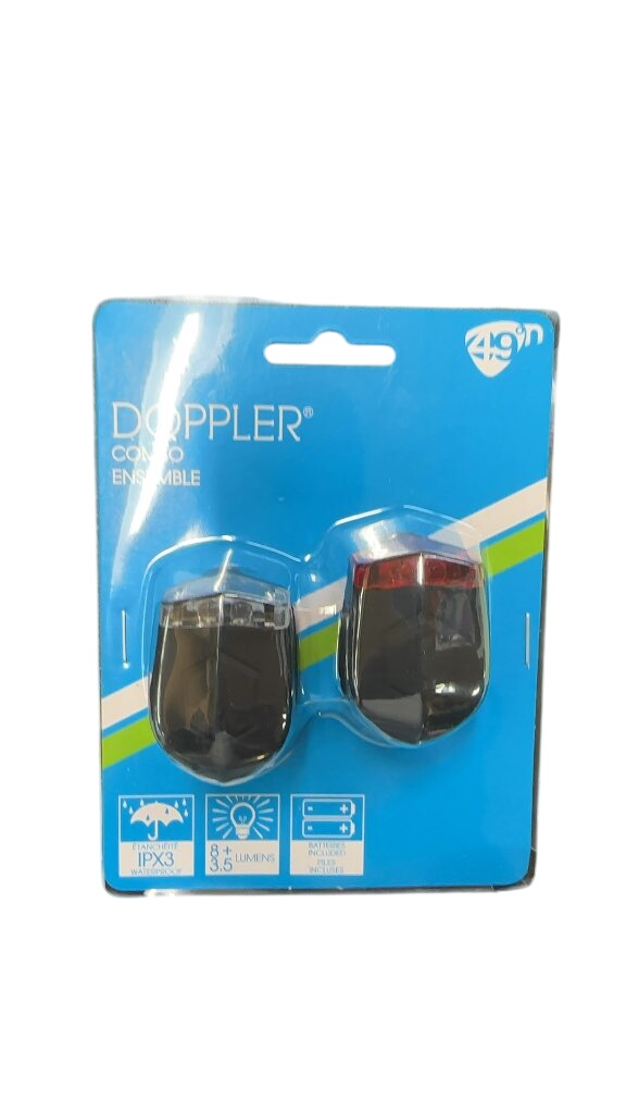 49N Bike Light Set Doppler Combo New Black - image 1