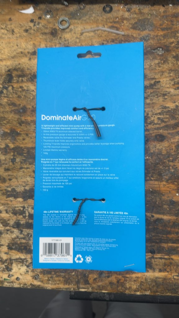 49N DominateAir G120 Mini Bike Pump New