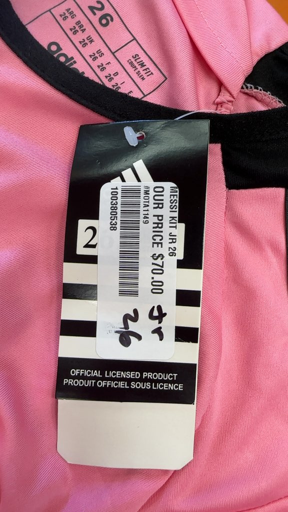 Adidas Inter Miami CF Messi 10 Soccer Kit Junior Size 26 Pink-New jersey and shorts