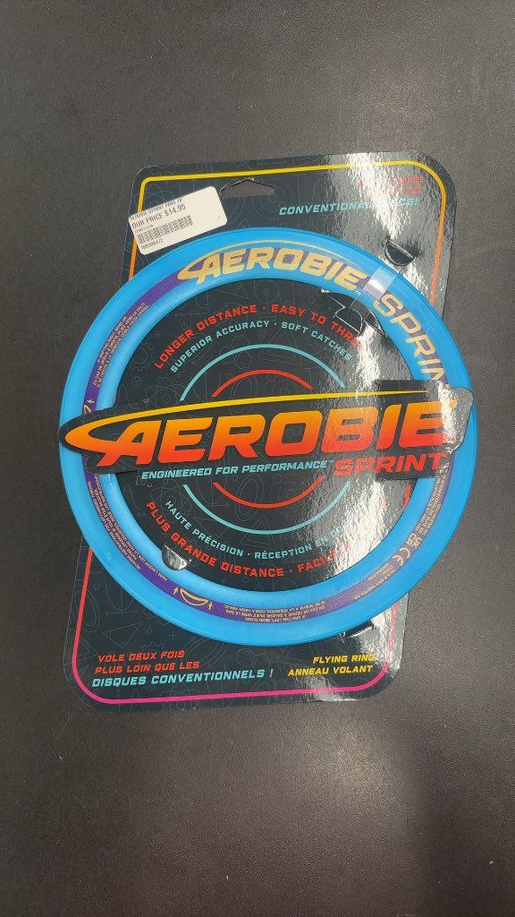 Aerobie Flying Ring Sprint Blue New 10"
