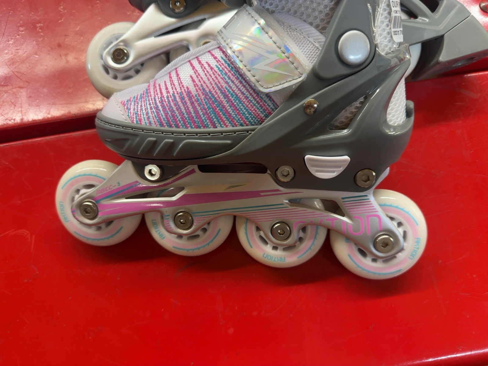 Aktion Girls' Inline Skates - White/Pink/Grey