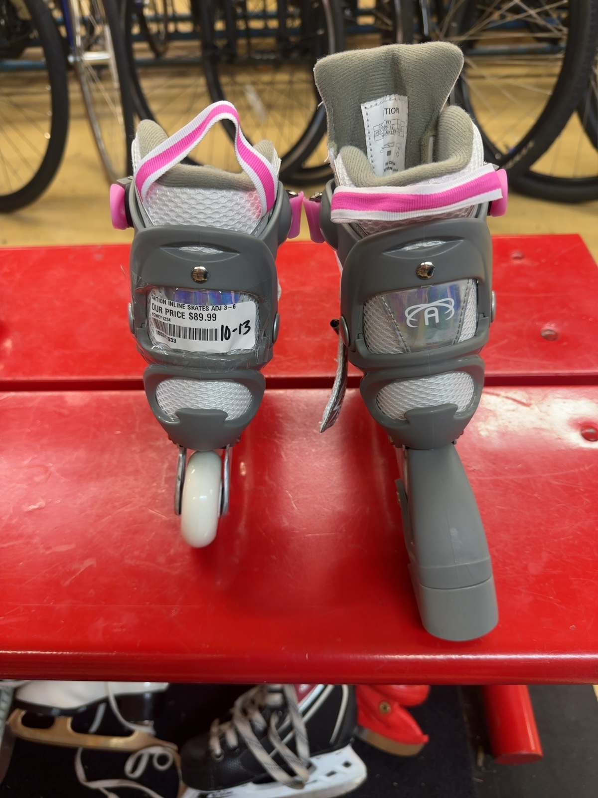 Aktion Girls' Inline Skates - White/Pink/Grey