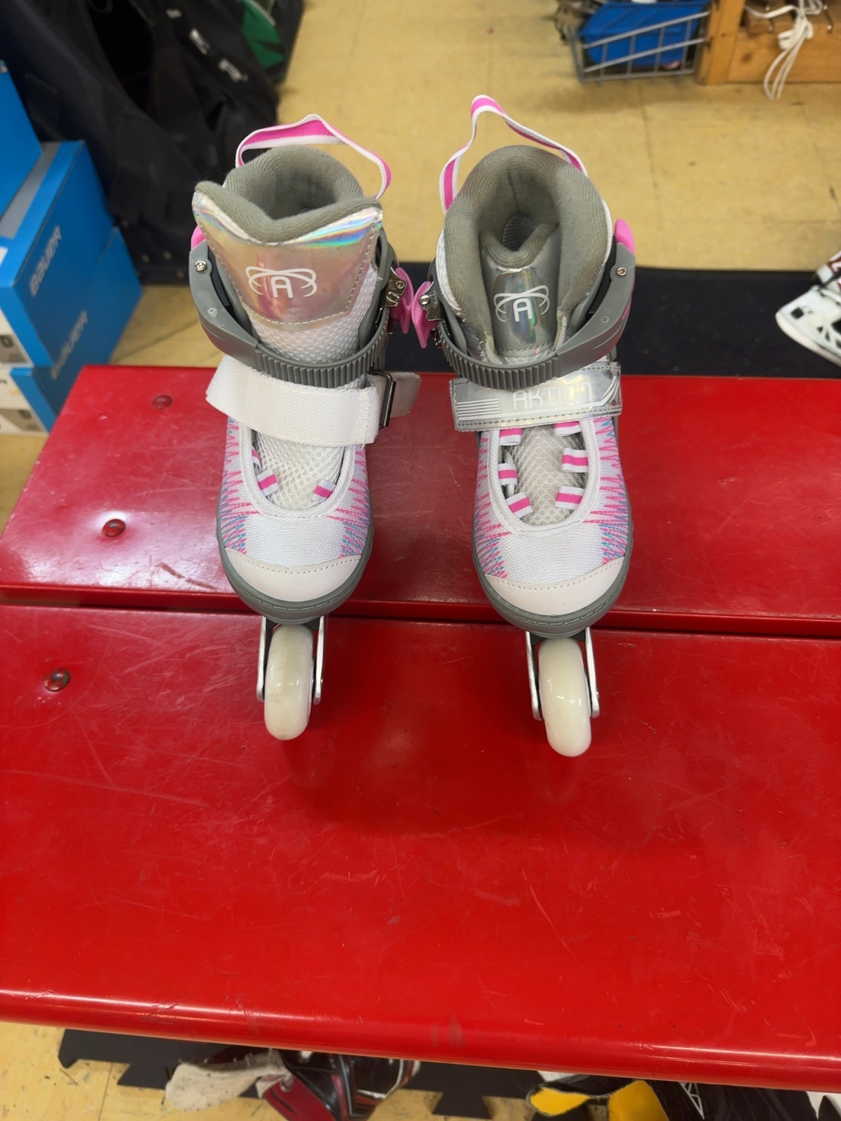Aktion Girls' Inline Skates - White/Pink/Grey