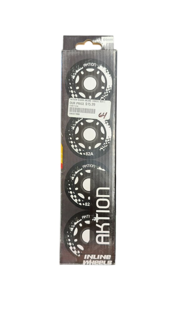 Aktion Inline Skate Wheels 64mm 82A 4-Pack New - image 1