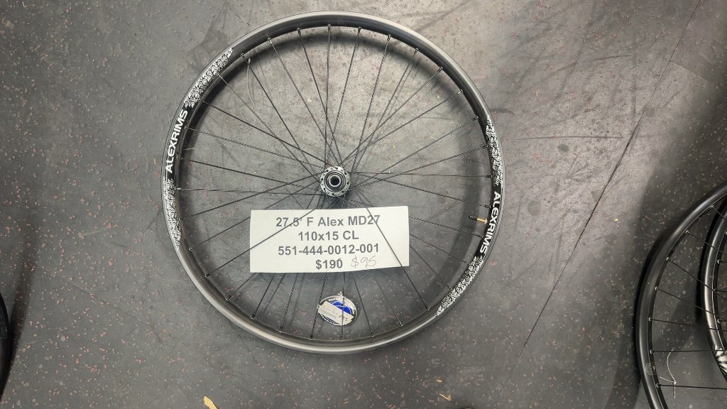 Alexrims MD27 27.5" Front Wheel - 110x15mm Centerlock
