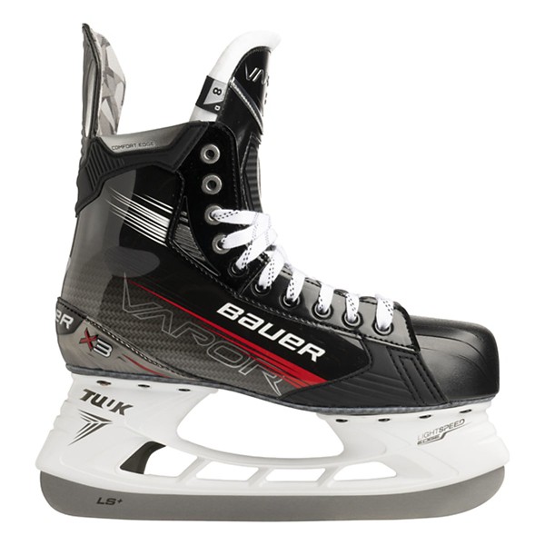 Bauer Intermediate Vapor X3 Hockey Skates in Black/Grey/Red | Size: 5 EE - image 1