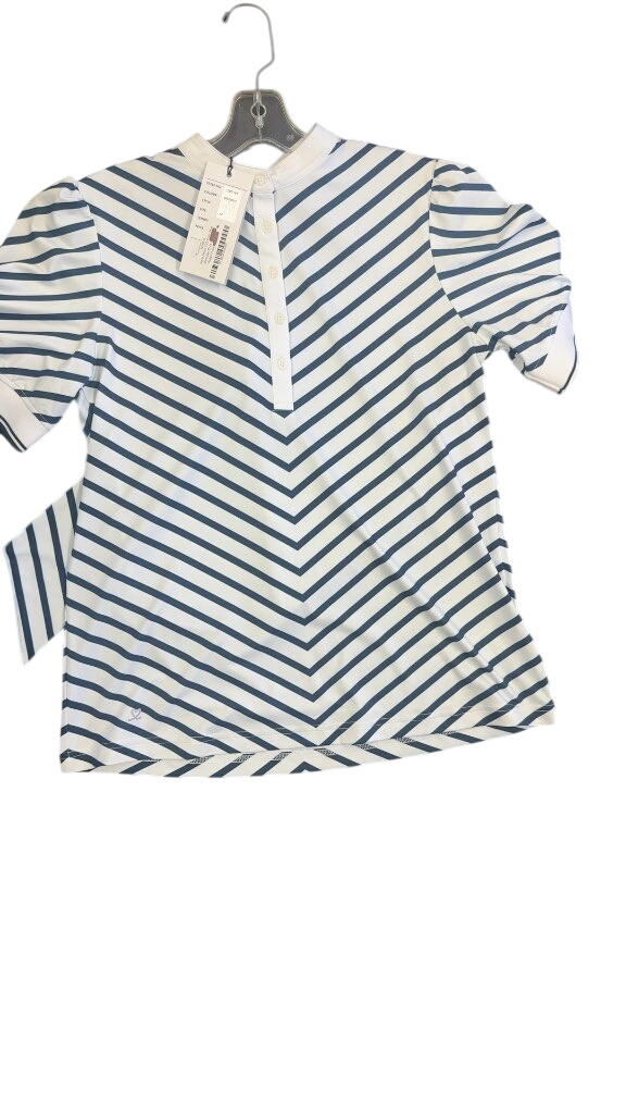 Daily Seoul Women's 12S Golf Polo Shirt Navy/White Striped New with Tags Size M-New - image 1