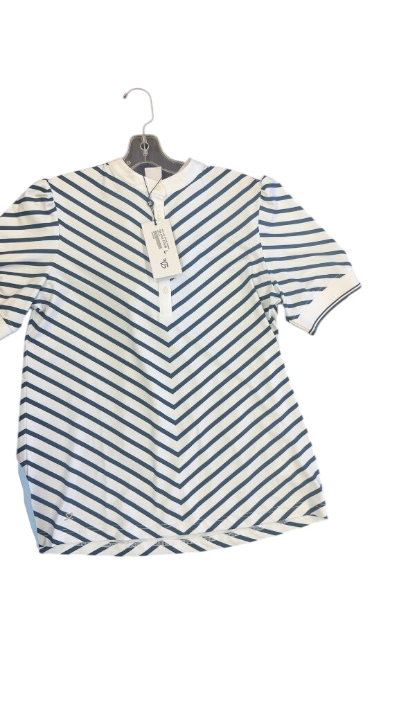 Daily Sports Women's Chevron Stripe Golf Polo Navy/White New With Tags Size L-New - image 1