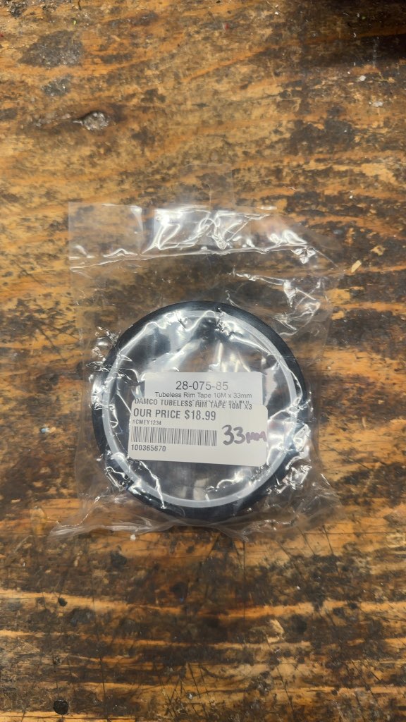 Damco Tubeless Rim Tape 10m x 33mm New