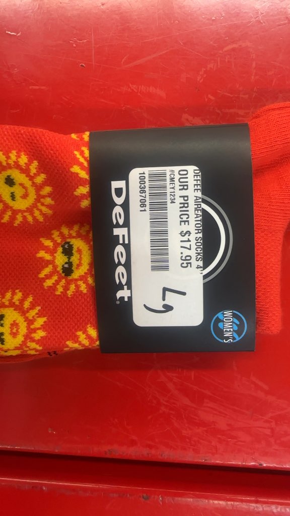 DeFeet Aireator 4" Women's Cycling Socks Sunny Day Poinciana New Large