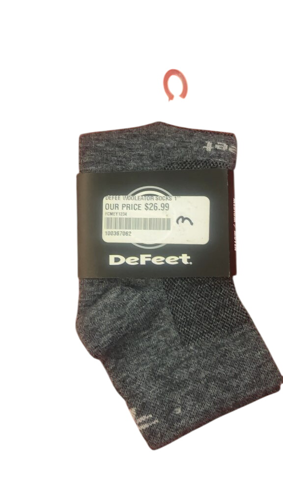 DeFeet Wooleator Pro 1" D-Logo Socks Gravel Grey New Medium - image 1
