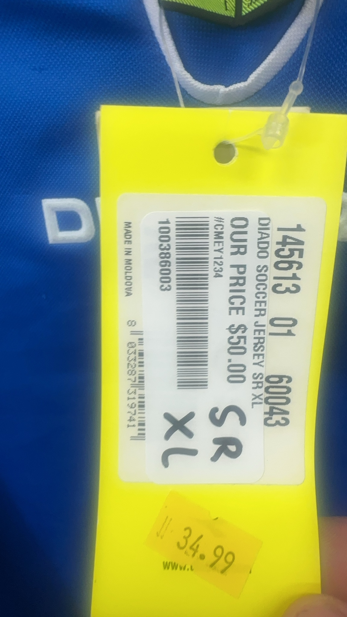 Diadora Blue Soccer Jersey - Senior XL
Brand new with tags