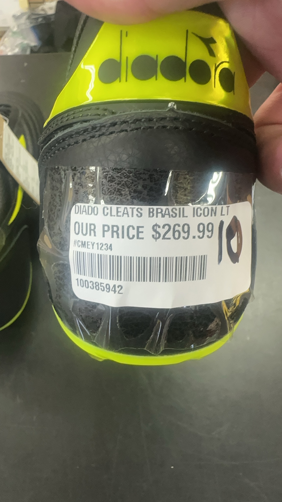 Diadora Brasil Icon LT Soccer Cleats - Black/Neon Yellow - Size 10
Brand new with tags