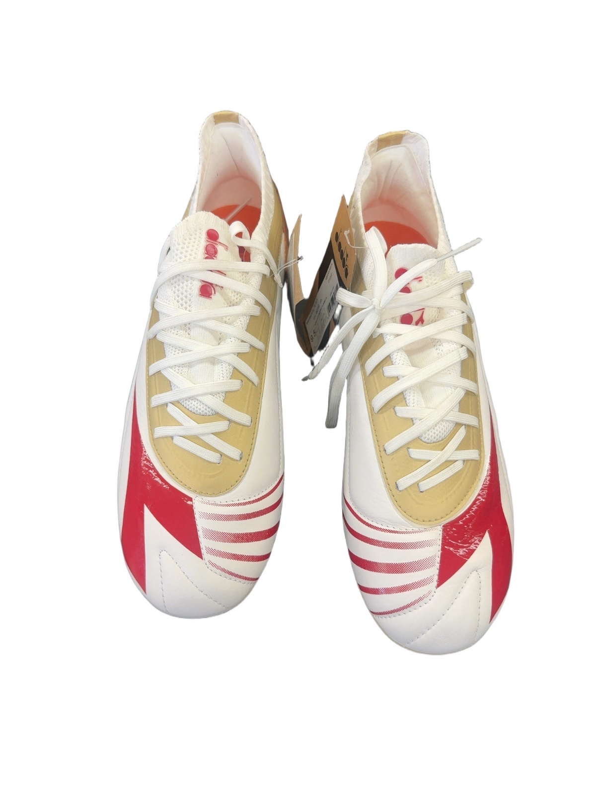 Diadora Maximus Elite Totti Soccer Cleats - White/Gold/Red - Size 9.5
Brand new with tags