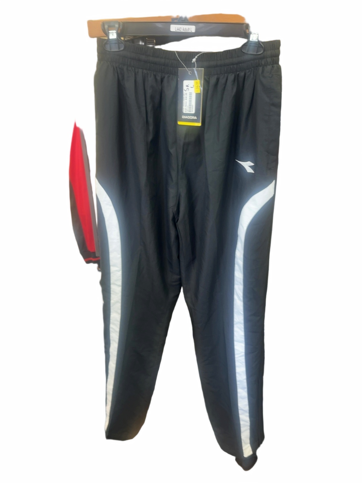 Diadora Track Pants - Black/White - Senior Large brand new with tags - image 1