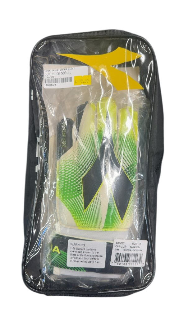 Diadora Zefiro JR Soccer Goalie Gloves - Size 8 brand new - image 1